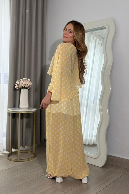 Set Pantalon Polka Amarillo
